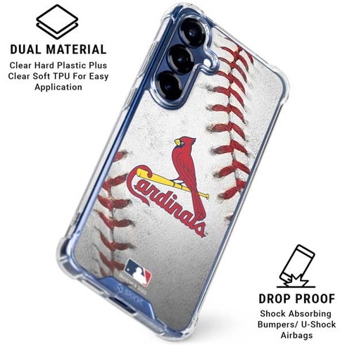 MLB St. Louis Cardinals Game Ball Galaxy S25 Clear Case